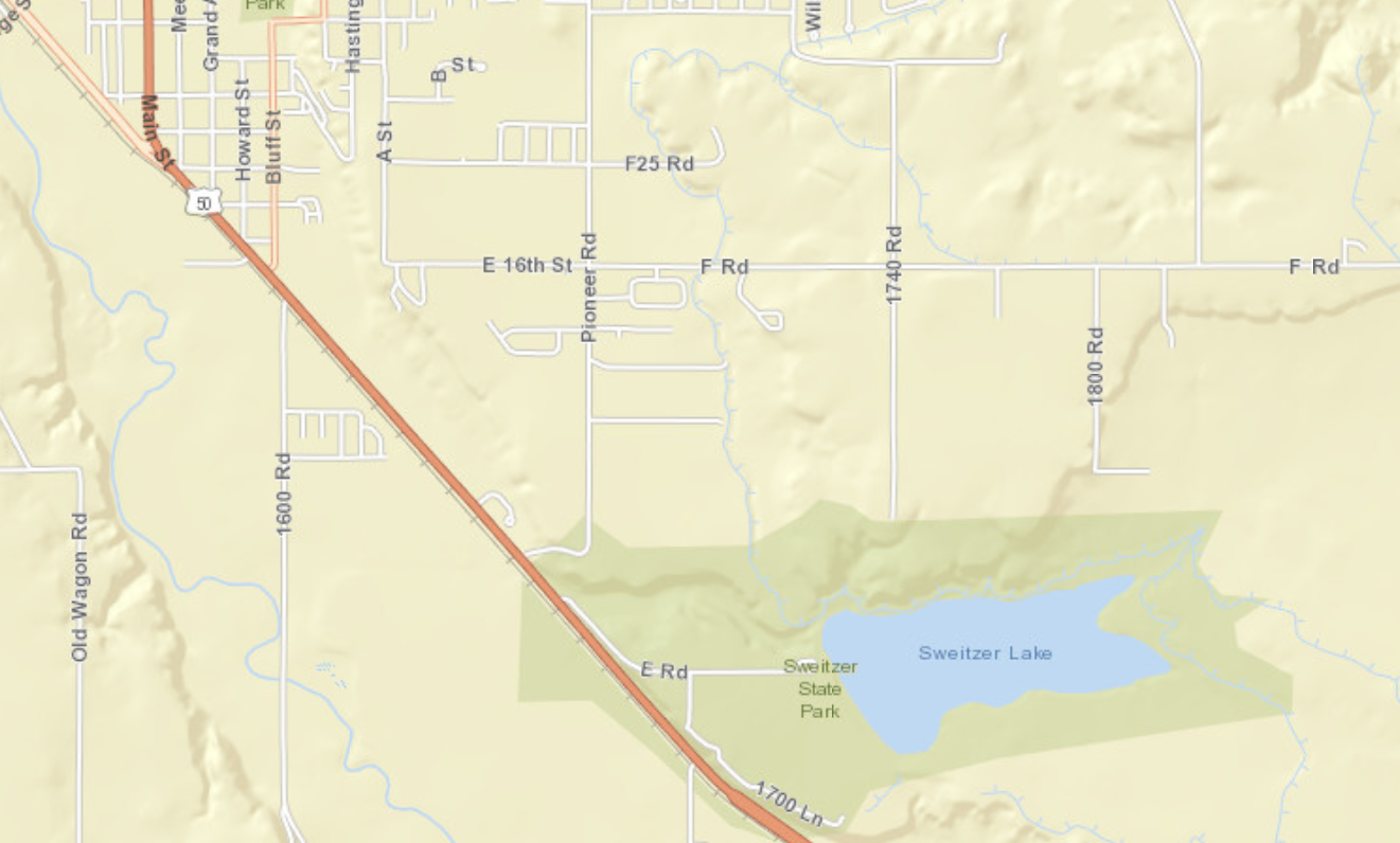 Sweitzer Lake Map